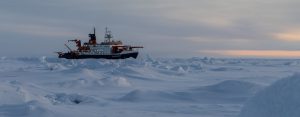 <p>The Polarstern research vessel embedded in the Arctic ice (Image: <a href="https://multimedia.awi.de/mosaic/#1583843773422_1">Alfred Wegener Institute</a>/Marcel Nicolaus, <a href="https://creativecommons.org/licenses/by/4.0/">CC BY</a>)</p>