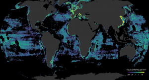 <p>A map of global fishing activity based on satellite data from over 22 billion Automated Identification System messages. (Image: <a href="http://globalfishingwatch.com/" target="_blank" rel="noopener" data-saferedirecturl="https://www.google.com/url?hl=en&amp;q=http://globalfishingwatch.com&amp;source=gmail&amp;ust=1519985523213000&amp;usg=AFQjCNEchFHDtMpo6zvfFRGBy2fIkr8qkQ">Global Fishing Watch, 2016</a>)</p>