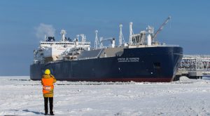 <p>An Arctic-ready tanker serves the Yamal liquefied natural gas project at the port of Sabetta in Russia (Image: Alamy)</p>