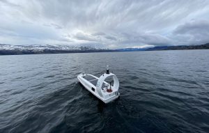 <p>Running entirely on renewable energy, this solar-powered ocean drone can travel for months at a time collecting ocean data (Image: <a href="https://www.facebook.com/oceanrobotics/photos/313335533409113">Open Ocean Robotics</a>)</p>