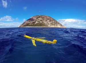 <p>一架自主海洋滑翔机在大堡礁收集数据。图片来源：Suzanne Long / Alamy</p>