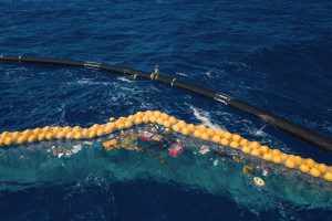 <p>Plastic waste collected in the Great Pacific Garbage Patch by a prototype boom (Image: <a href="https://theoceancleanup.com/">The Ocean Cleanup</a>)</p>