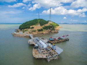 The tidal energy project on the Xiushan Island